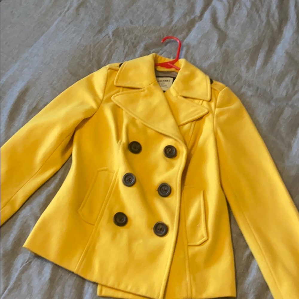 Yellow winter coat